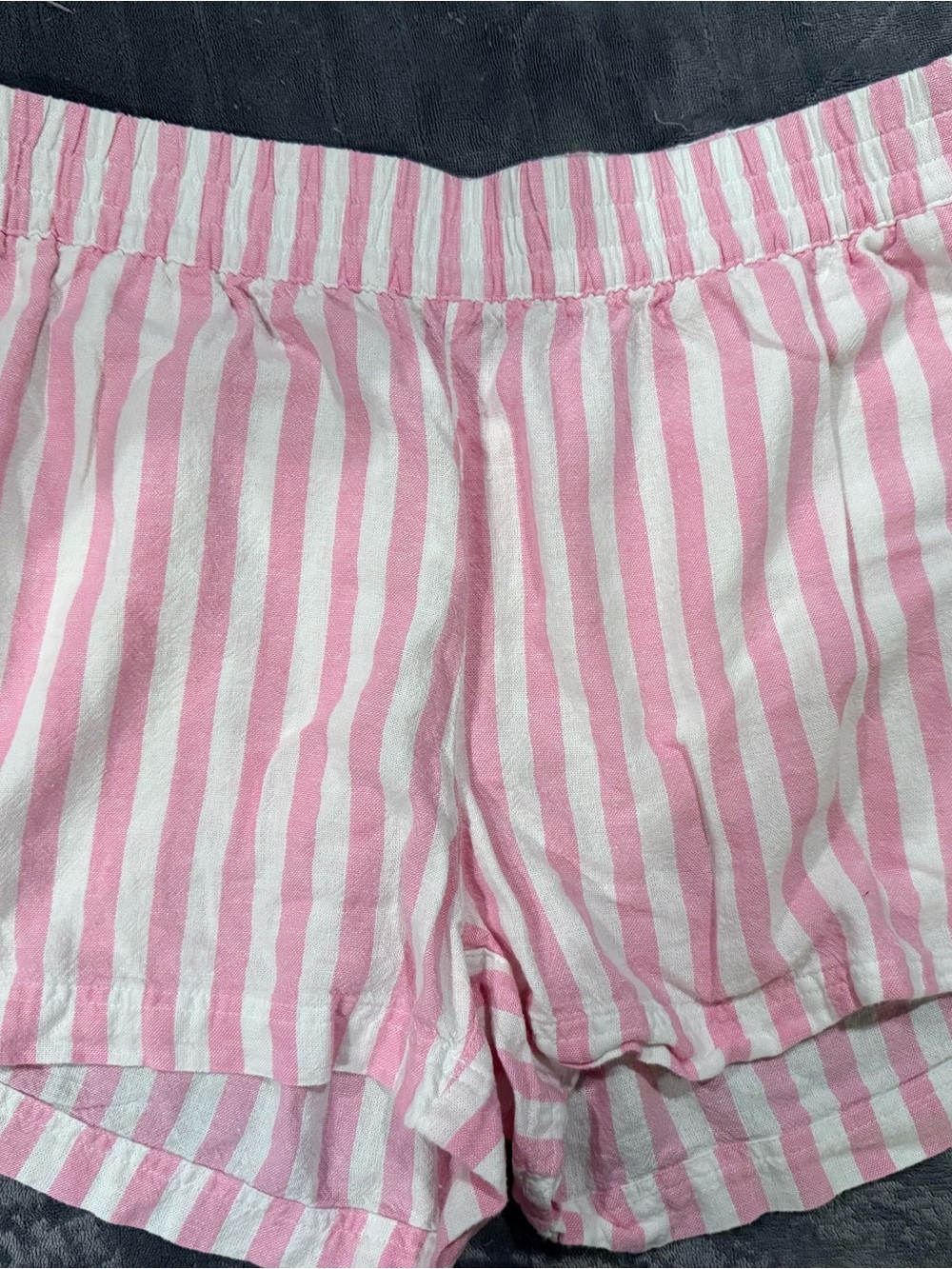Old Navy Pink & White Striped Lounge Shorts